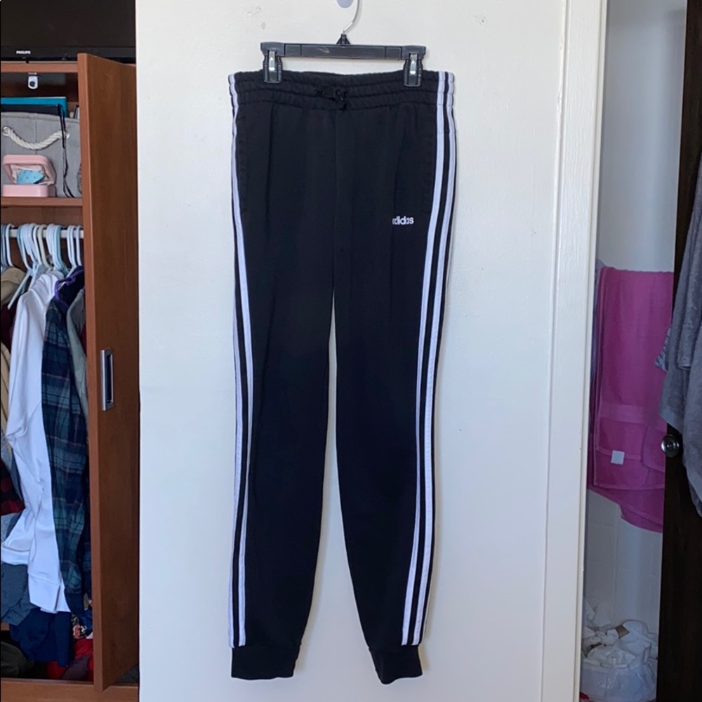 Adidas black joggers